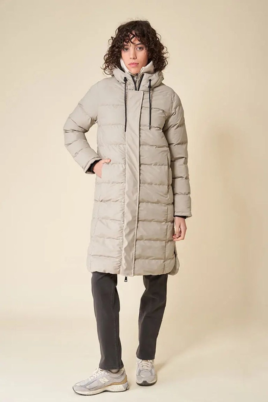 Women Tanta Coats | Puddle Coat-Stone Grey