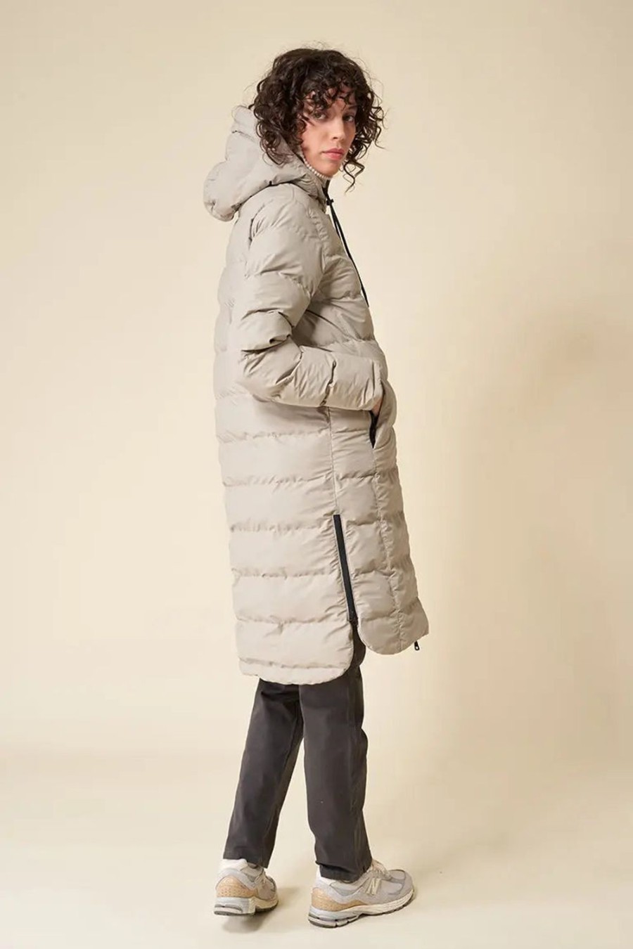 Women Tanta Coats | Puddle Coat-Stone Grey