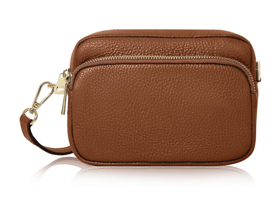 Women Doodie Stark Bags | Leather X-Body Bag-Dark Tan