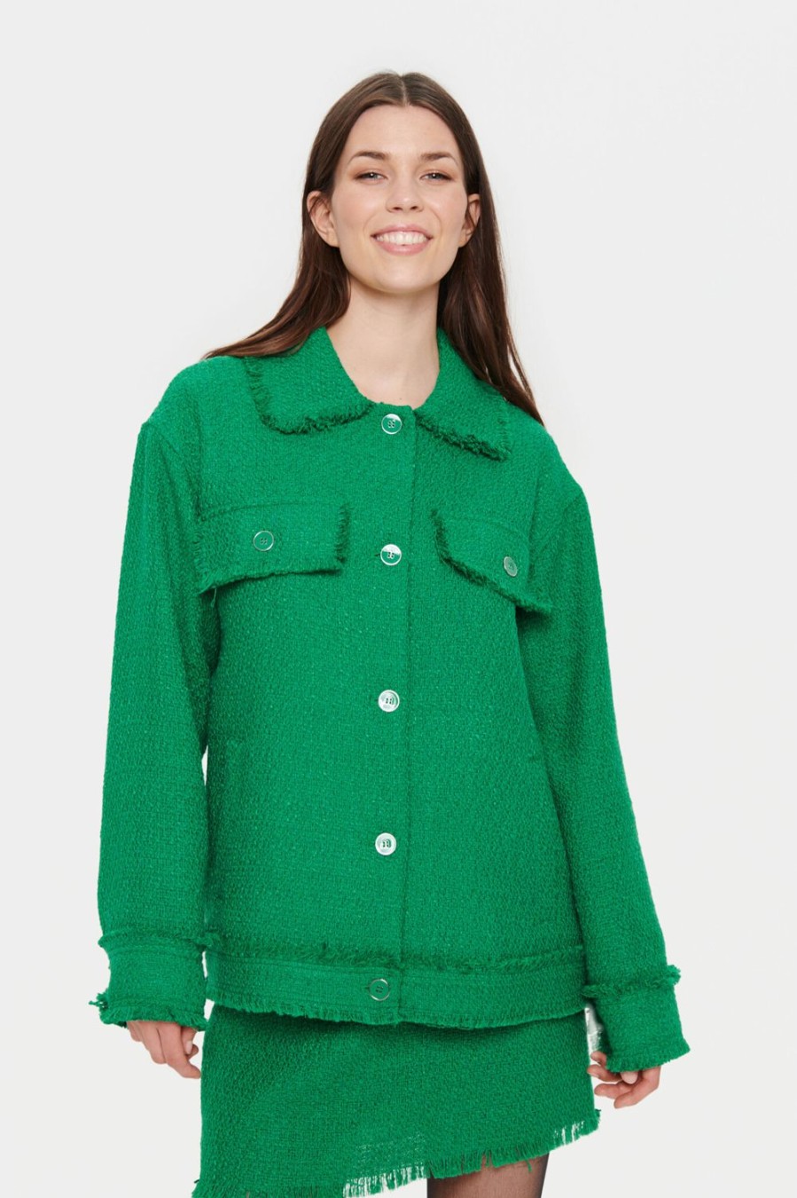 Women Saint Tropez Jackets | Birdie Jacket-Verdant Green