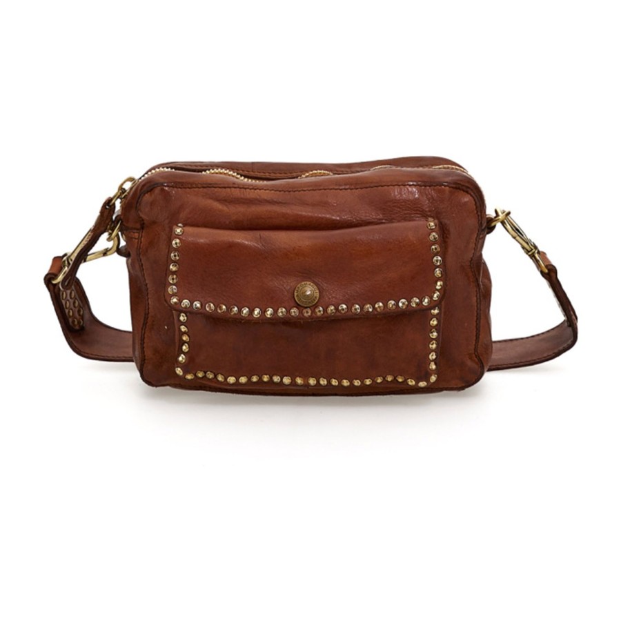 Women Campomaggi Bags | Bowling Bag With Studs-Cognac