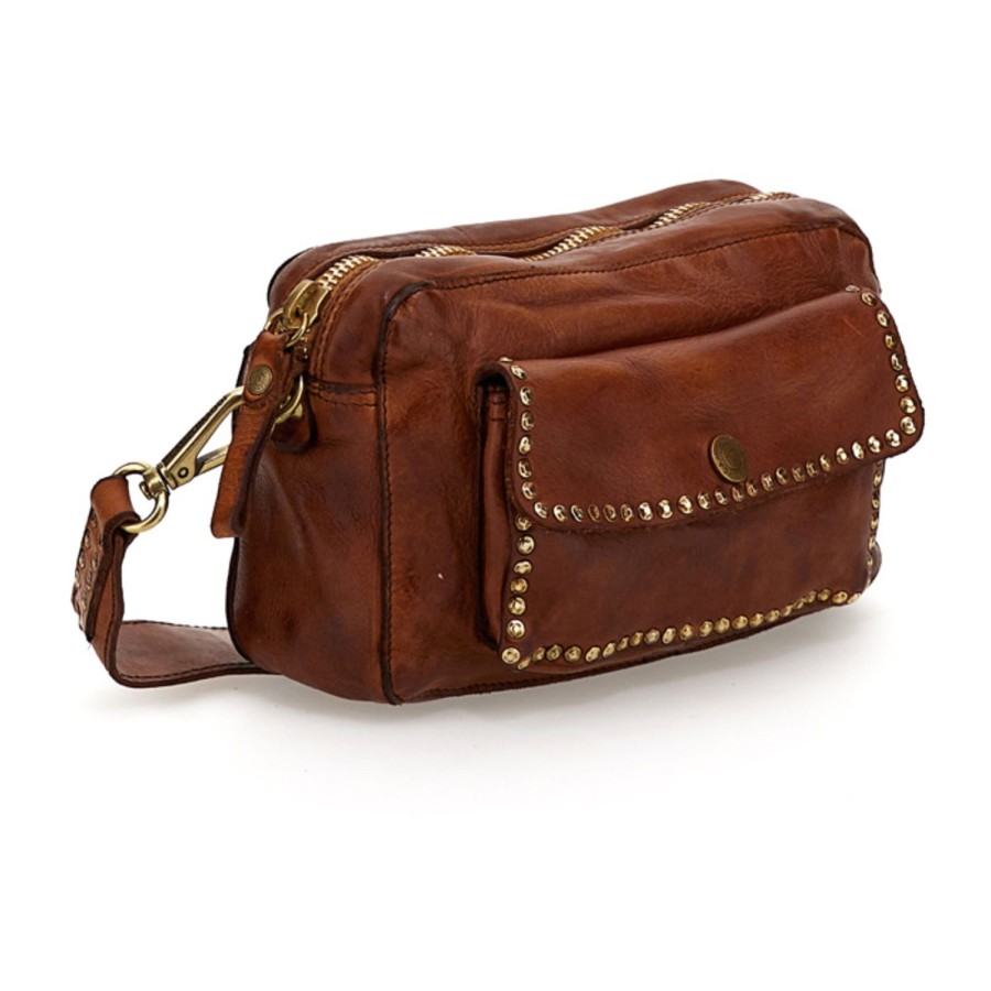 Women Campomaggi Bags | Bowling Bag With Studs-Cognac