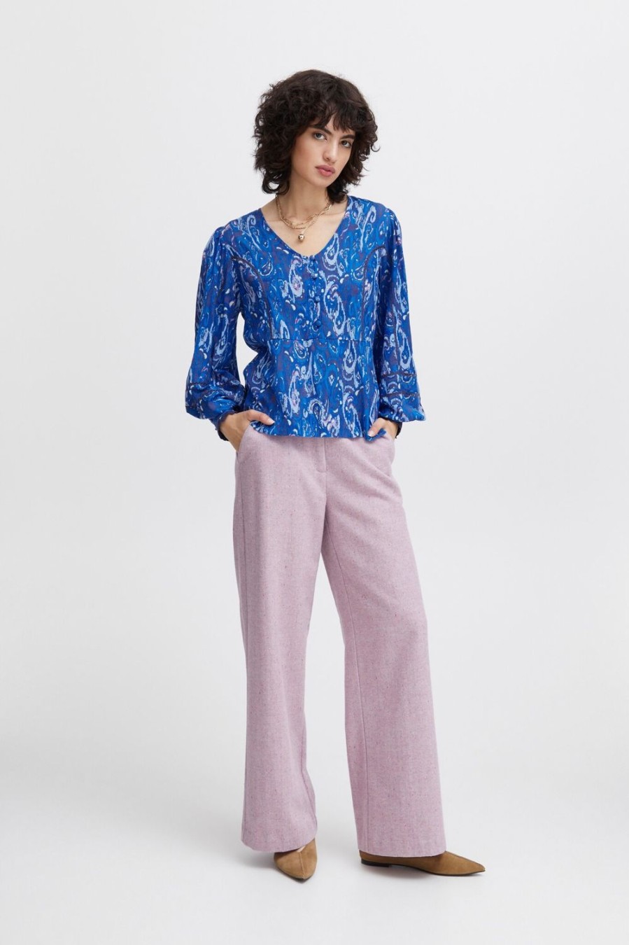 Women Atelier Reve Tops | Irodile Blouse-Nebulas Blue