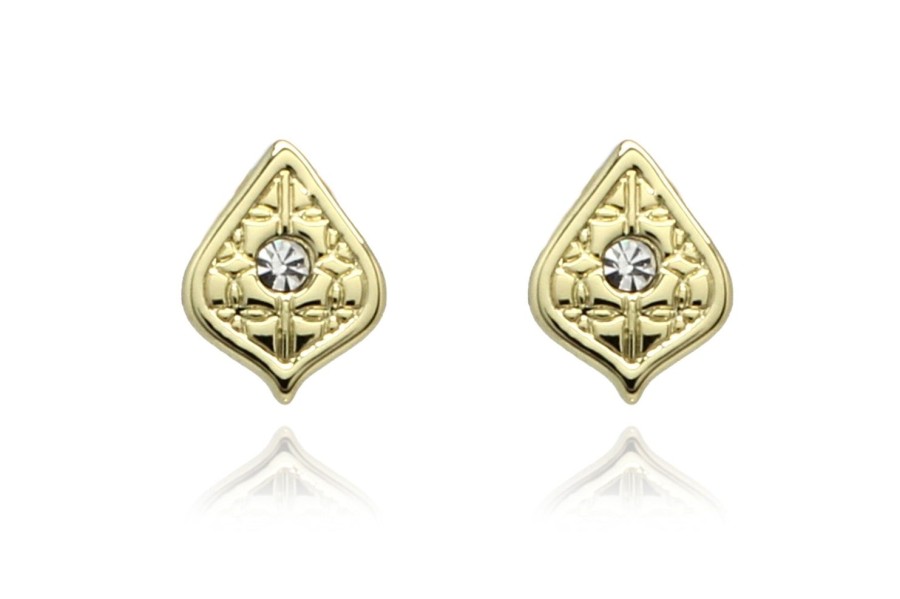 Women Boho Betty Earrings | Linden Cz Stud Earring-Gold