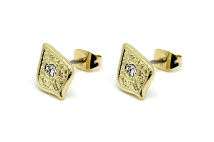 Women Boho Betty Earrings | Linden Cz Stud Earring-Gold