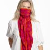 Women Doodie Stark Face Masks | Doodiescarf-Palm Print-Pink/Orange