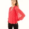 Women Stardust Tops | Georgia Top-Raspberry Confetti