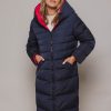 Women Rino & Pelle Coats | Keila Reversible Coat-Navy And Barberry