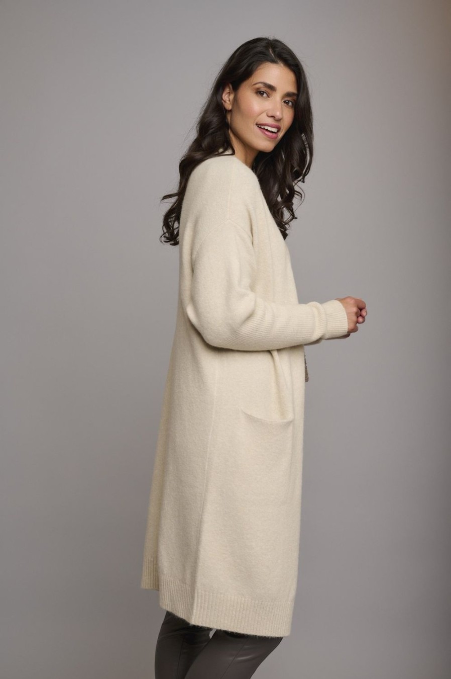 Women Rino & Pelle Knitwear | Kari Long Cardigan-Blanc