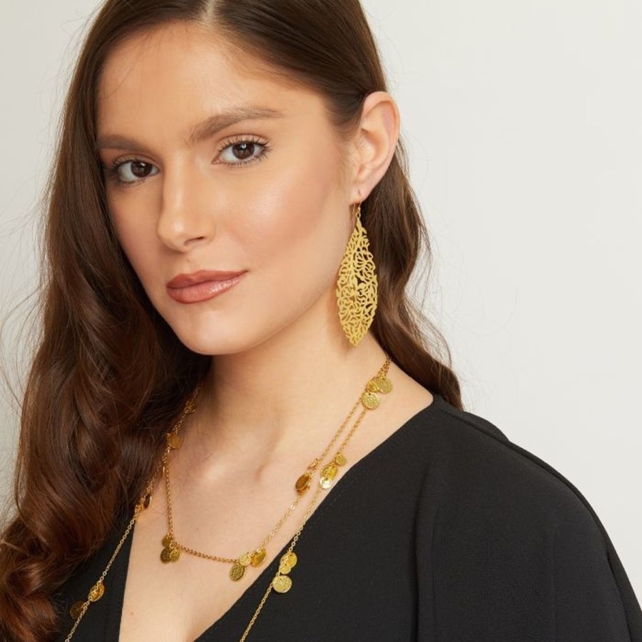 Women Ashiana Earrings | Serenity Filigree Earrings-Gold