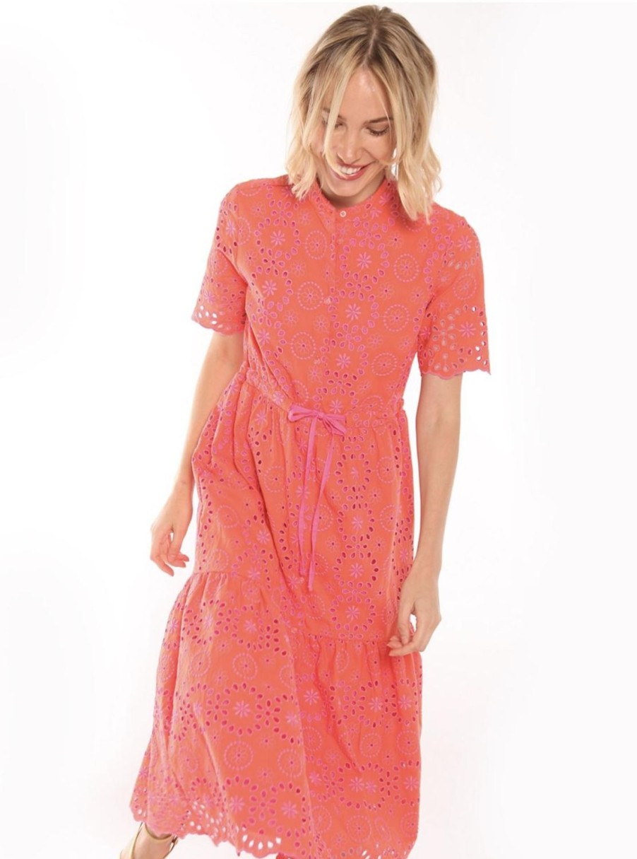 Women Vilagallo Dresses | Aroa Dress-Sangalo Orange/Pink