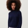 Women American Vintage Knitwear | East Round Neck Knit-Navy Chine