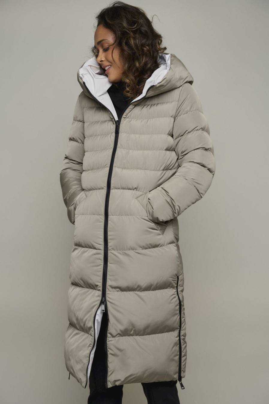 Women Rino & Pelle Coats | Keila Reversible Padded Coat-Fungi/Moonstruck