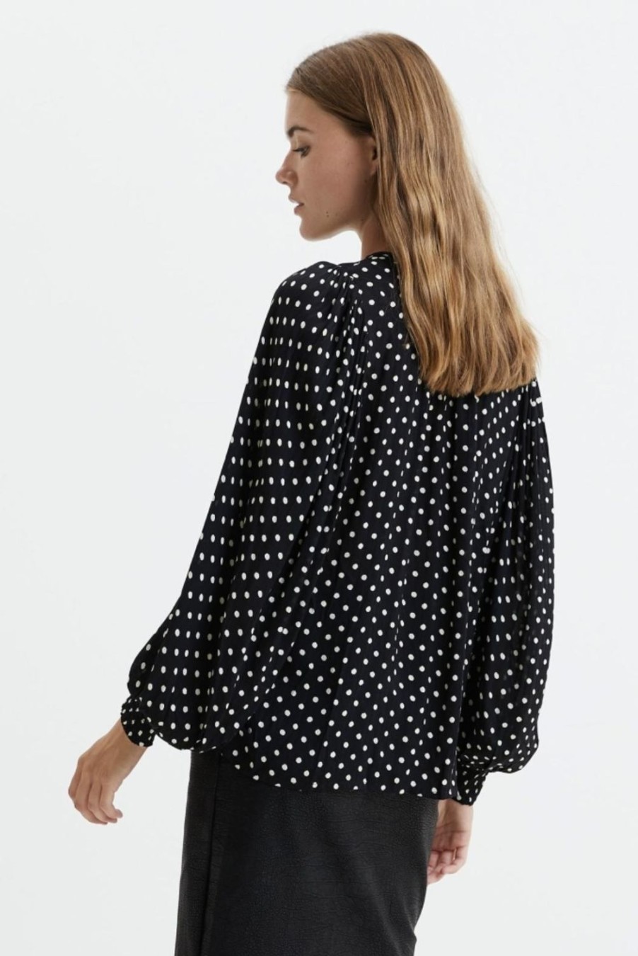 Women Lollys Laundry Tops | Monica Blouse-Dot Print