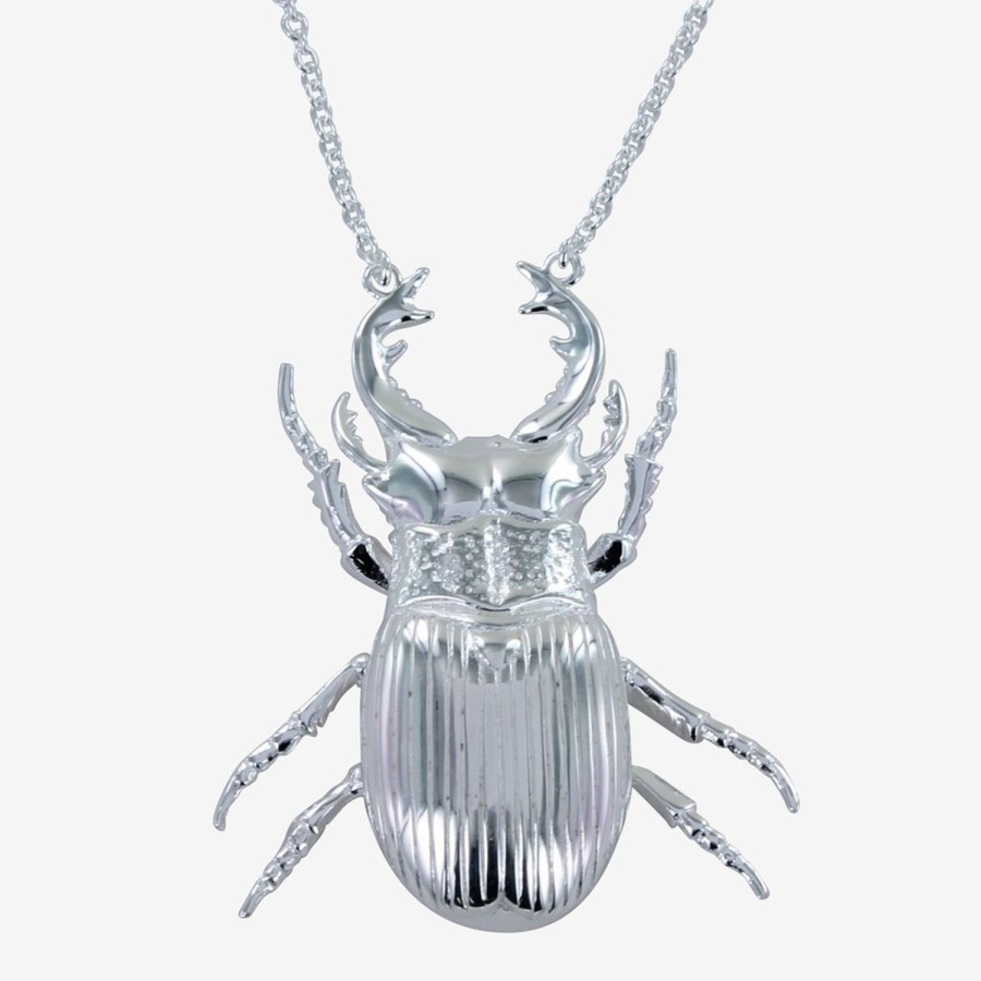 Women Reeves & Reeves Necklaces | Bb220 Stag Beetle Necklace