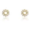 Women Boho Betty Earrings | Maeve Hollow Cz Stud Earrings-Gold